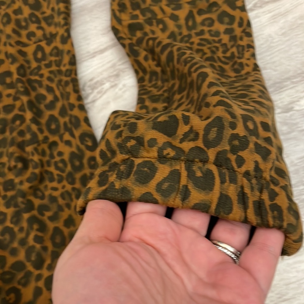 Sanctuary x Anthropologie Brown & Black Animal Print Stretchy Knit Pants Size XS - Picture 8 of 16